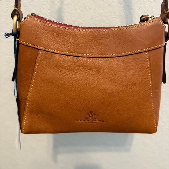 Women's‎ Dooney Bourke Leather Florentine Small Cassidy Crossbody Natural NEW - Picture 3 of 12